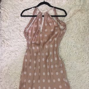 Sexy polka dot chamise lingerie dress slip - xs/s